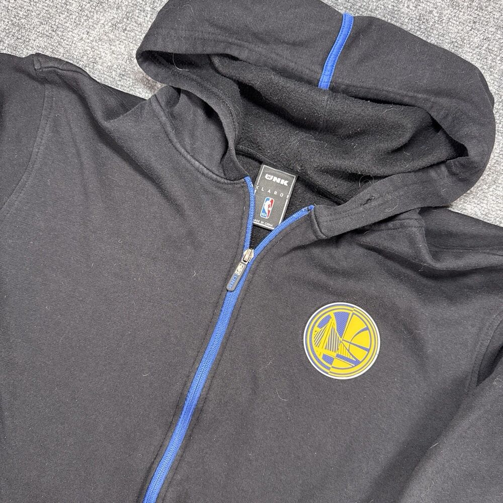 UNK Golden State Warriors Mens Black NBA Zip Hoodie Large